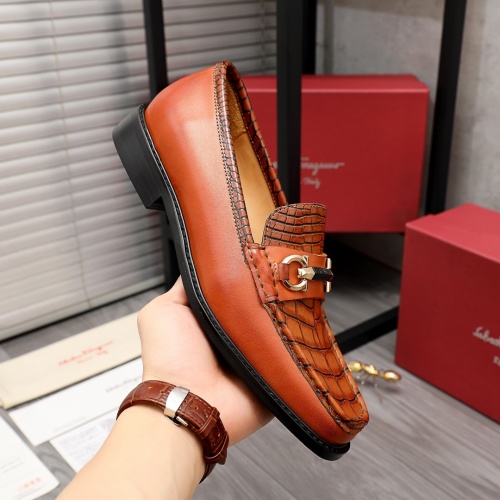 Replica Ferragamo Salvatore FS Leather Shoes For Men #974666 $88.00 USD for Wholesale