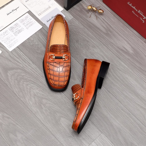 Replica Ferragamo Salvatore FS Leather Shoes For Men #974666 $88.00 USD for Wholesale