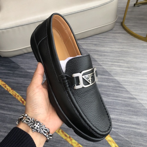 Replica Prada Leather Shoes For Men #974693 $88.00 USD for Wholesale