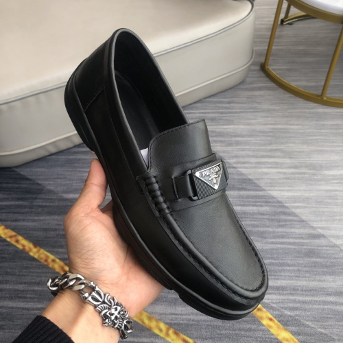 Replica Prada Leather Shoes For Men #974694 $88.00 USD for Wholesale
