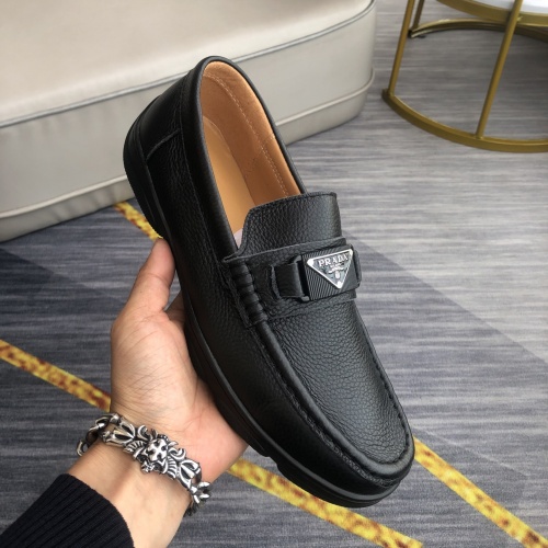 Replica Prada Leather Shoes For Men #974708 $88.00 USD for Wholesale