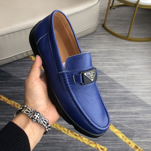 Replica Prada Leather Shoes For Men #974709 $88.00 USD for Wholesale