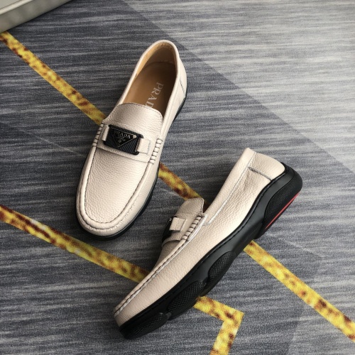 Replica Prada Leather Shoes For Men #974711 $88.00 USD for Wholesale