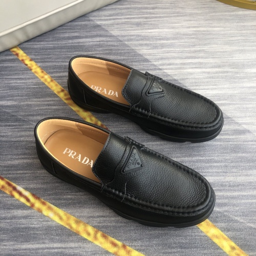 Replica Prada Leather Shoes For Men #974713 $88.00 USD for Wholesale