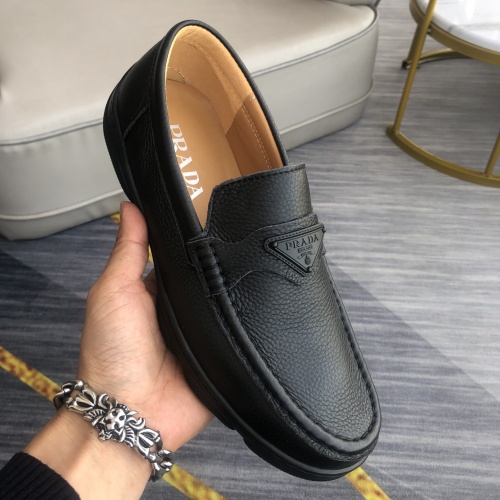 Replica Prada Leather Shoes For Men #974713 $88.00 USD for Wholesale