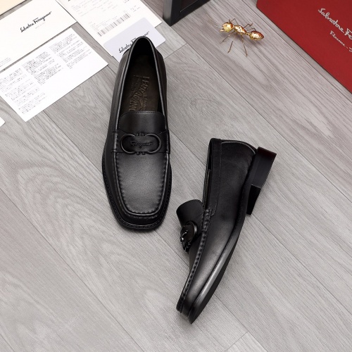 Replica Salvatore Ferragamo Leather Shoes For Men #974834 $88.00 USD for Wholesale