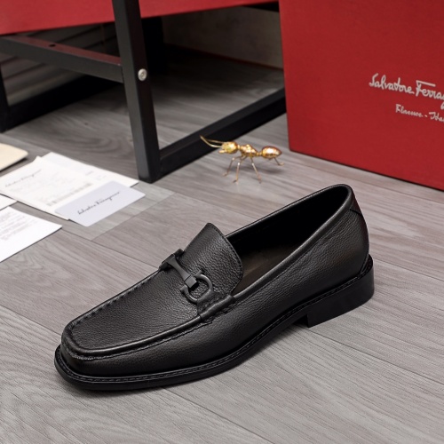 Replica Salvatore Ferragamo Leather Shoes For Men #974835 $88.00 USD for Wholesale