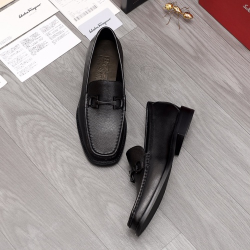 Replica Salvatore Ferragamo Leather Shoes For Men #974835 $88.00 USD for Wholesale
