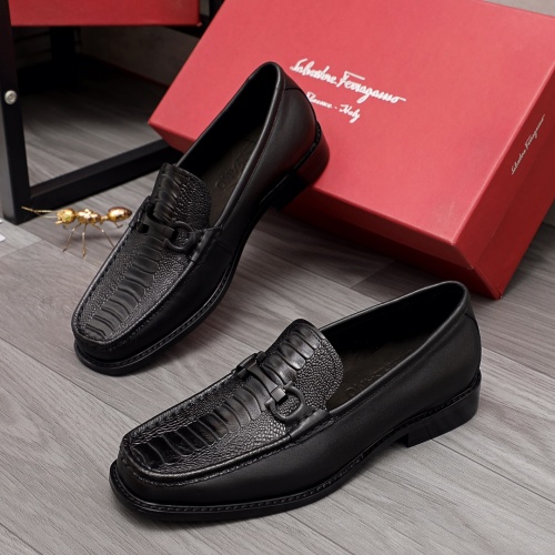 Salvatore Ferragamo Leather Shoes For Men #974837 $88.00 USD, Wholesale Replica Salvatore Ferragamo Leather Shoes