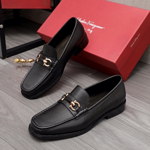 Salvatore Ferragamo Leather Shoes For Men #974838 $88.00 USD, Wholesale Replica Salvatore Ferragamo Leather Shoes