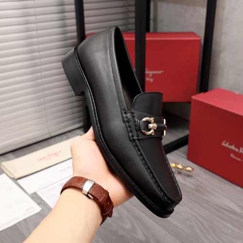 Replica Salvatore Ferragamo Leather Shoes For Men #974838 $88.00 USD for Wholesale