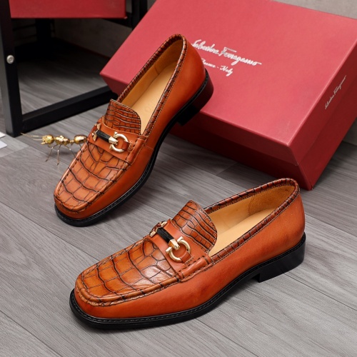 Ferragamo Salvatore FS Leather Shoes For Men #974842 $88.00 USD, Wholesale Replica Ferragamo Salvatore FS Leather Shoes