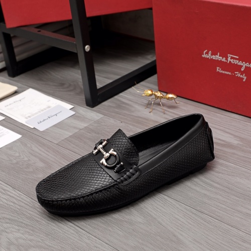 Replica Salvatore Ferragamo Leather Shoes For Men #976372 $68.00 USD for Wholesale