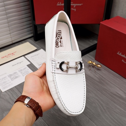 Replica Salvatore Ferragamo Leather Shoes For Men #976373 $68.00 USD for Wholesale