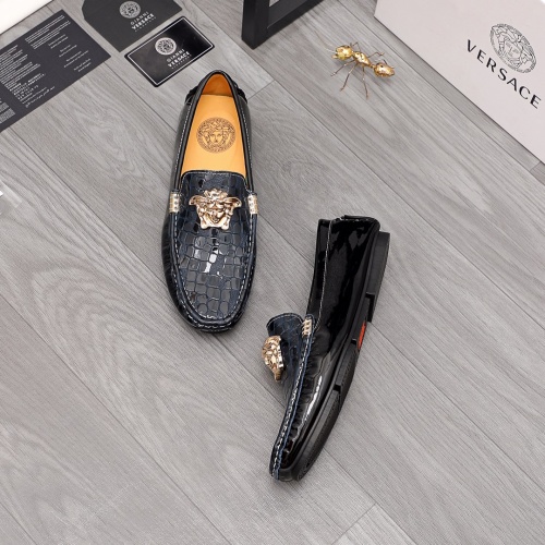 Replica Versace Leather Shoes For Men #976389 $68.00 USD for Wholesale