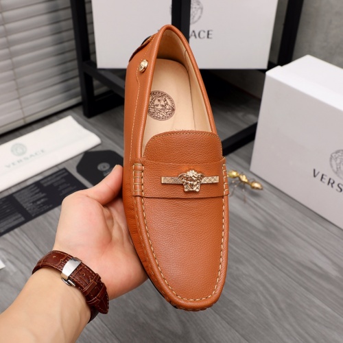 Replica Versace Leather Shoes For Men #976395 $68.00 USD for Wholesale