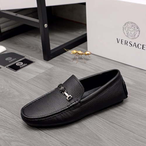 Replica Versace Leather Shoes For Men #976398 $68.00 USD for Wholesale