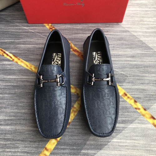 Replica Ferragamo Salvatore FS Leather Shoes For Men #976561 $98.00 USD for Wholesale