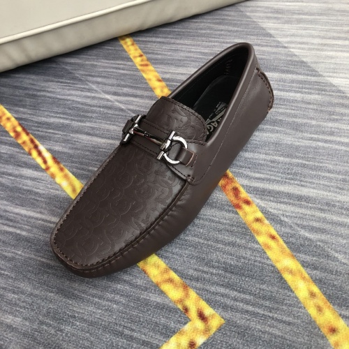 Replica Salvatore Ferragamo Leather Shoes For Men #976562 $98.00 USD for Wholesale