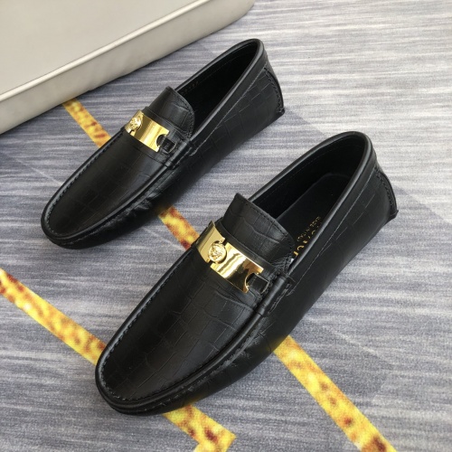 Replica Versace Leather Shoes For Men #976566 $98.00 USD for Wholesale