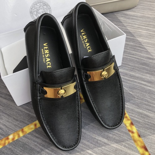 Replica Versace Leather Shoes For Men #976567 $98.00 USD for Wholesale