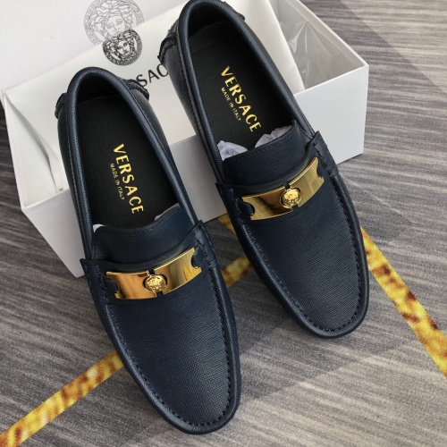 Replica Versace Leather Shoes For Men #976568 $98.00 USD for Wholesale