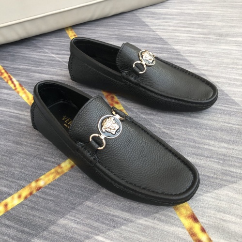 Replica Versace Leather Shoes For Men #976569 $98.00 USD for Wholesale