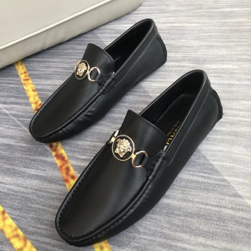 Replica Versace Leather Shoes For Men #976570 $98.00 USD for Wholesale