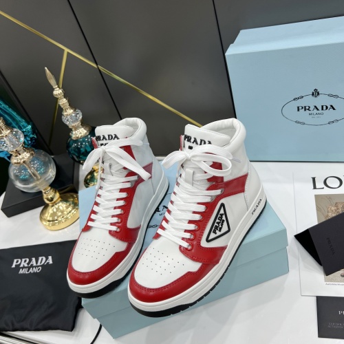 Prada High Tops Shoes For Women #976713 $122.00 USD, Wholesale Replica Prada High Top Shoes