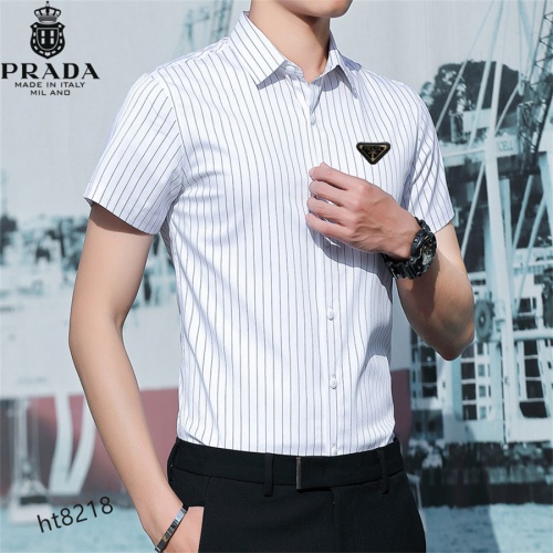 Replica Prada Shirts Short Sleeved For Men #977378 $38.00 USD for Wholesale