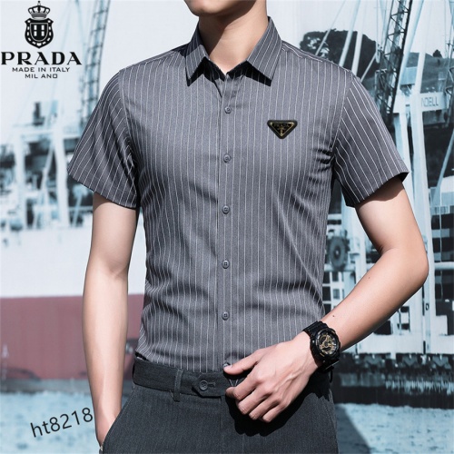 Prada Shirts Short Sleeved For Men #977381 $38.00 USD, Wholesale Replica Prada Shirts