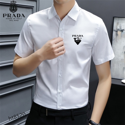 Replica Prada Shirts Short Sleeved For Men #977413 $38.00 USD for Wholesale