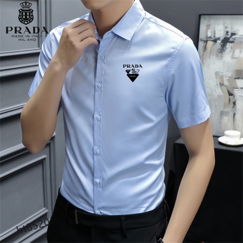 Replica Prada Shirts Short Sleeved For Men #977414 $38.00 USD for Wholesale