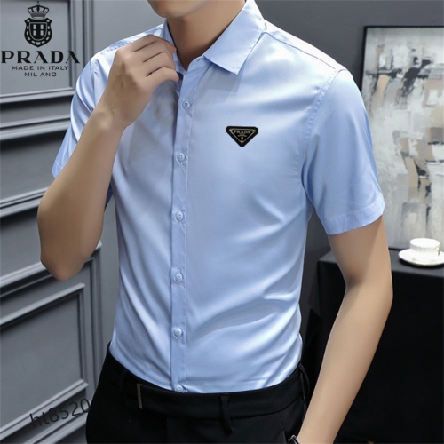 Replica Prada Shirts Short Sleeved For Men #977445 $38.00 USD for Wholesale