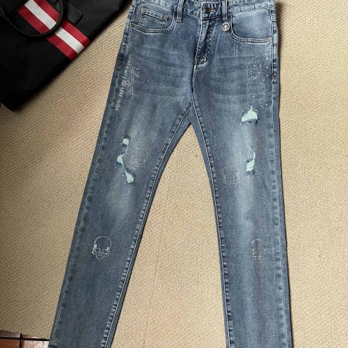 Replica Philipp Plein PP Jeans For Men #977680 $60.00 USD for Wholesale