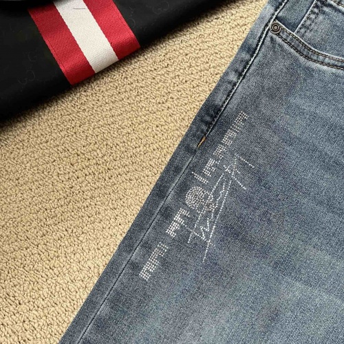Replica Philipp Plein PP Jeans For Men #977680 $60.00 USD for Wholesale
