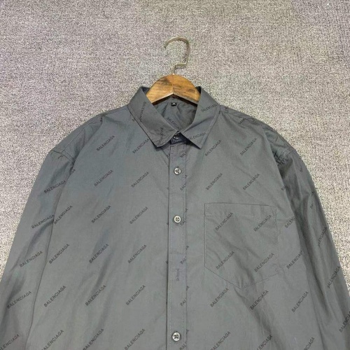Replica Balenciaga Shirts Long Sleeved For Men #977776 $45.00 USD for Wholesale