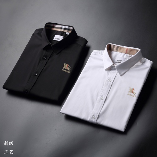 Replica Burberry Shirts Long Sleeved For Men #977826 $64.00 USD for Wholesale