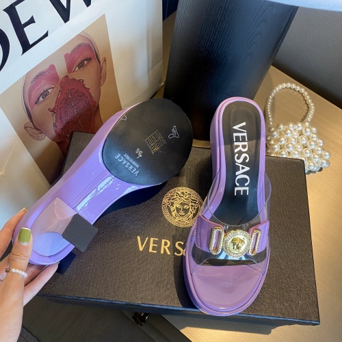 Replica Versace Slippers For Women #978793 $108.00 USD for Wholesale