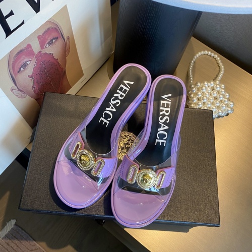 Replica Versace Slippers For Women #978793 $108.00 USD for Wholesale