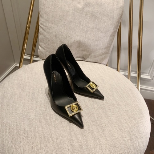 Versace High-Heeled Shoes For Women #978801 $118.00 USD, Wholesale Replica Versace High-Heeled Shoes