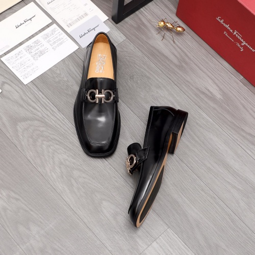 Replica Salvatore Ferragamo Leather Shoes For Men #979013 $88.00 USD for Wholesale
