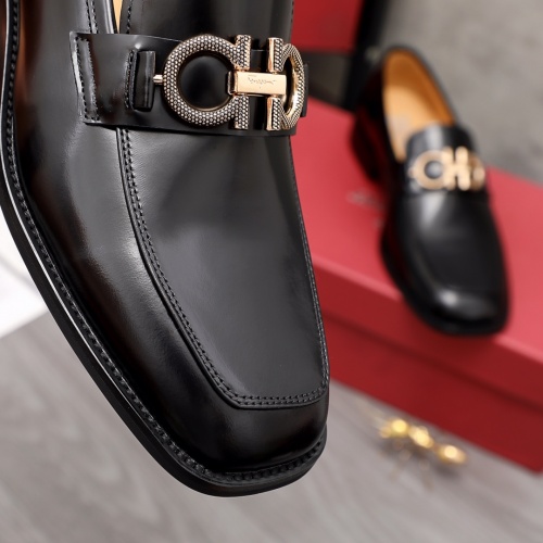 Replica Salvatore Ferragamo Leather Shoes For Men #979013 $88.00 USD for Wholesale