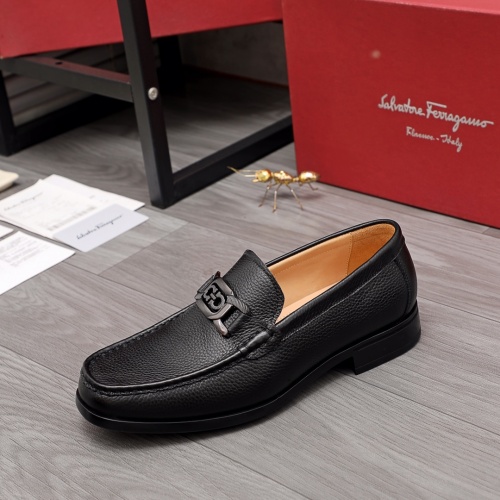 Replica Salvatore Ferragamo Leather Shoes For Men #979014 $88.00 USD for Wholesale