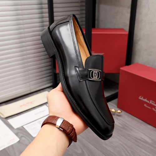 Replica Salvatore Ferragamo Leather Shoes For Men #979028 $88.00 USD for Wholesale