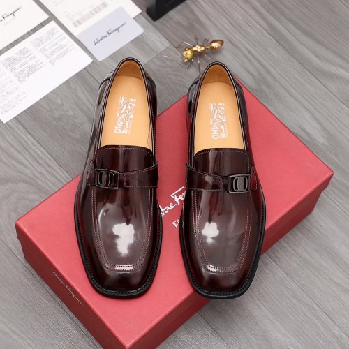 Replica Ferragamo Salvatore FS Leather Shoes For Men #979029 $88.00 USD for Wholesale