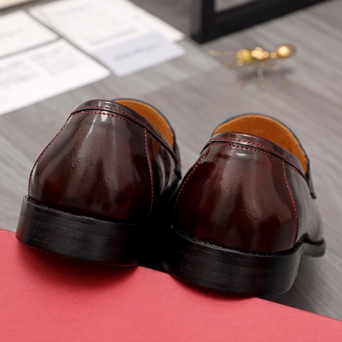 Replica Salvatore Ferragamo Leather Shoes For Men #979029 $88.00 USD for Wholesale