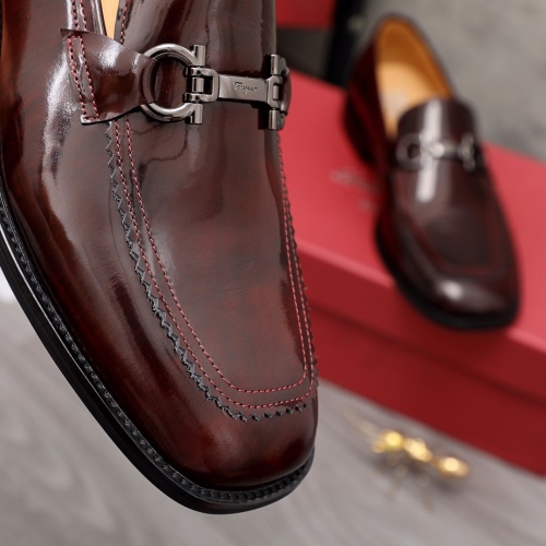 Replica Salvatore Ferragamo Leather Shoes For Men #979030 $88.00 USD for Wholesale