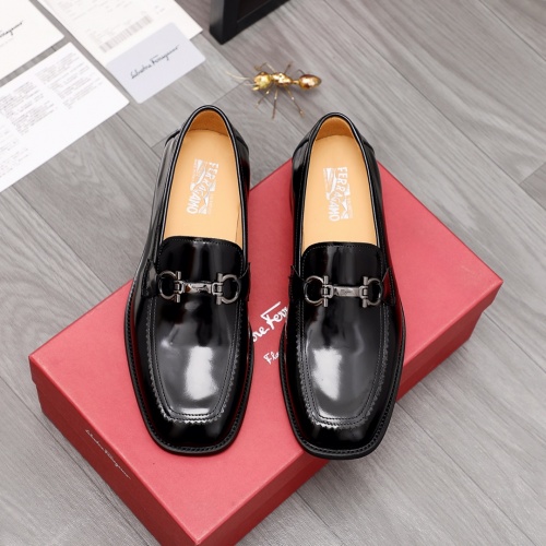 Replica Salvatore Ferragamo Leather Shoes For Men #979031 $88.00 USD for Wholesale