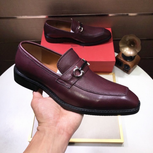 Replica Ferragamo Salvatore FS Leather Shoes For Men #979156 $82.00 USD for Wholesale